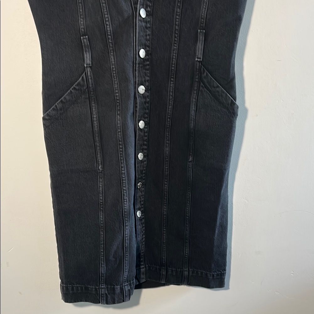 Etica, Woman’s Size Small Black Button-Down Mini Dress - Picture 3 of 6